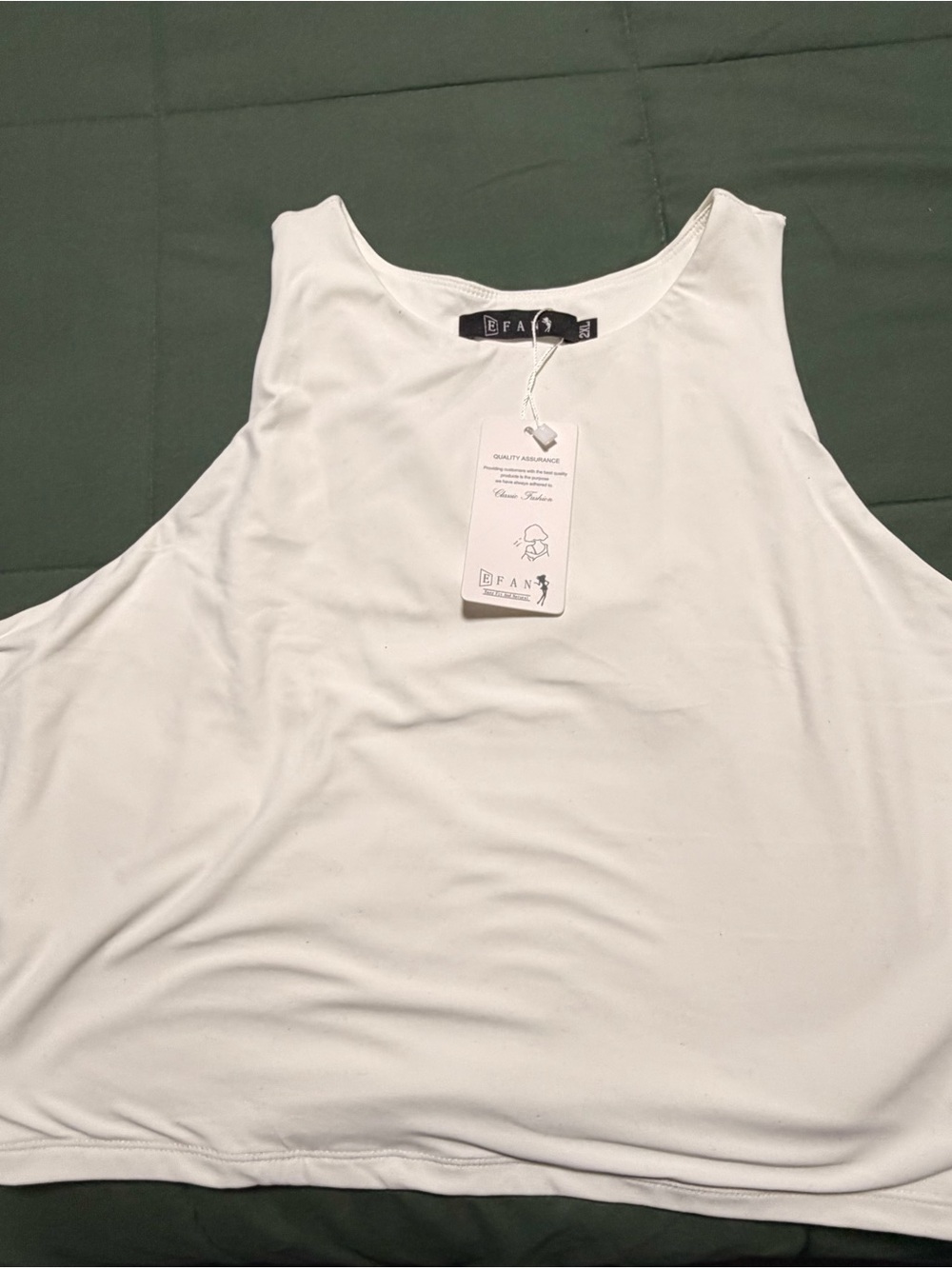 White Sleeveless Women's Tank Top